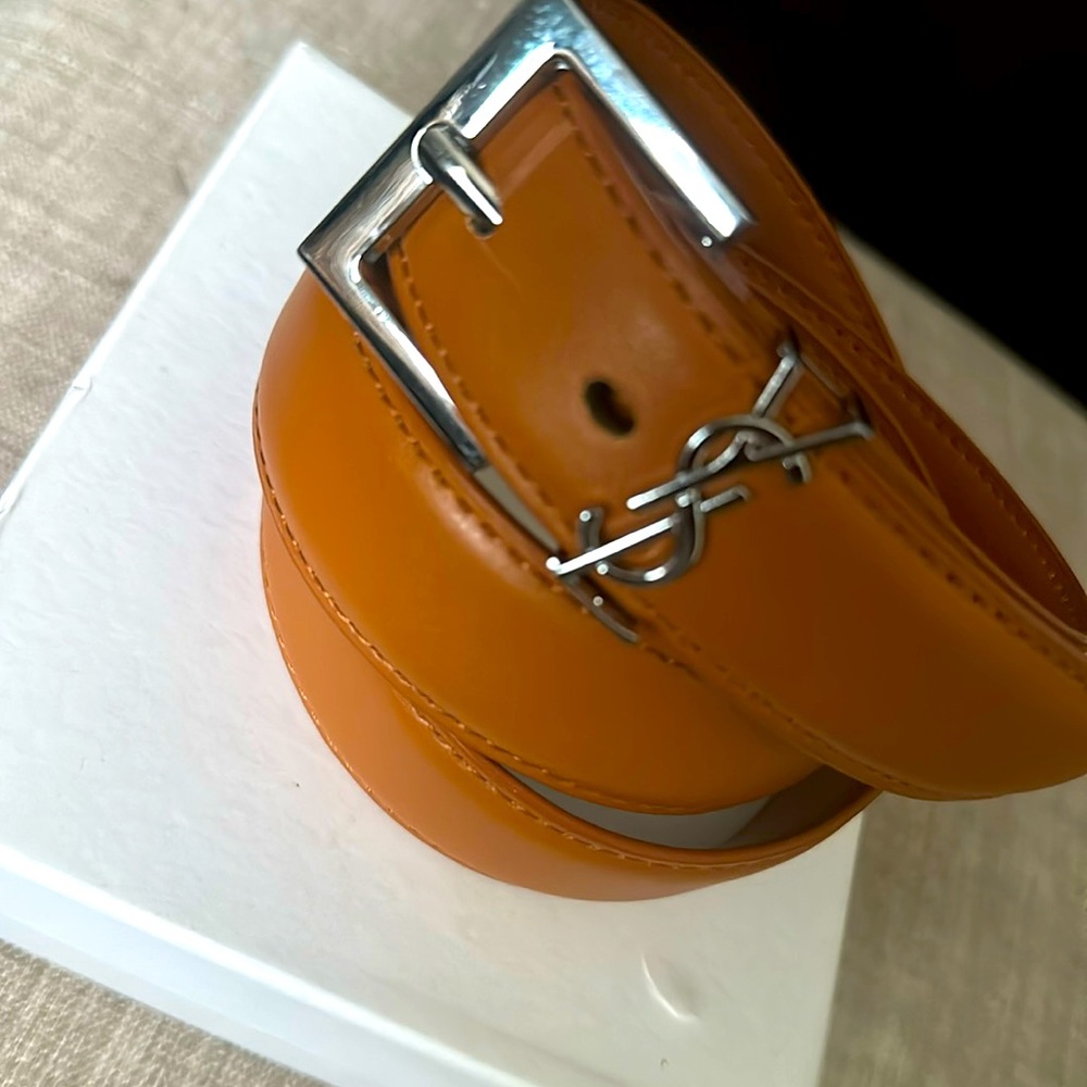 Ysl Cassandre Leather Belt (faux)